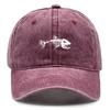 Weißer Fischgräten-Print Verstellbare Retro-Baseballkappe Damenmütze Used-Look Mode Snapback-Kappen Ideale Wahl für Damen & Herren