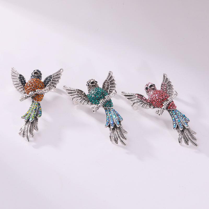 1pc Exquisite Brooches For Women Clothing Coat Accessries Gifts Pins Fashion Luxury Full Crystal Animal Hummingbird Brooches