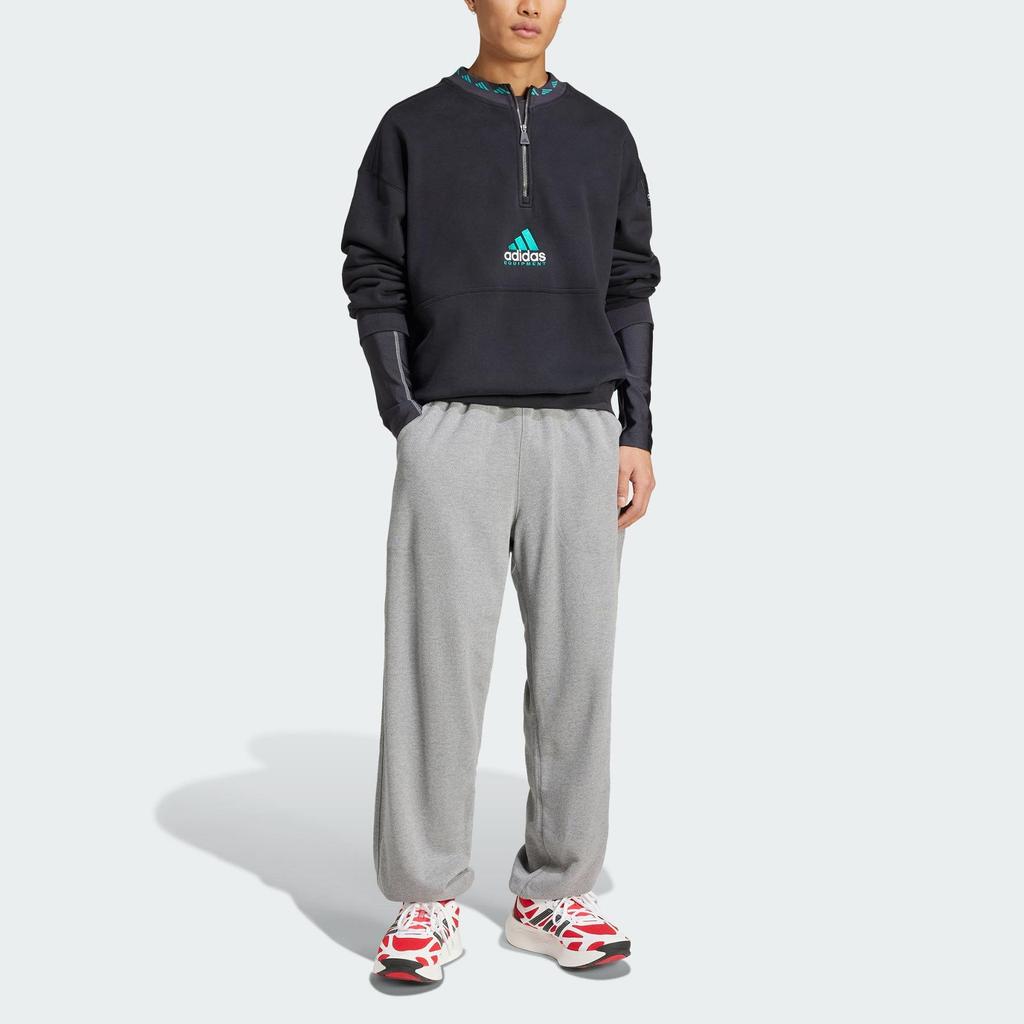 adidas Equipment Series Originals Ss25 Reflect Fashion Simple Cuffed Long Pants Knitted Sports Pants Men Bottoms Medium-Gray JP0355