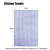 6Pcs 26x40cm Cotton Kitchen Tea Towels Absorbent Lint Free Catering Restaurant Plaid Cloth Dish Towels