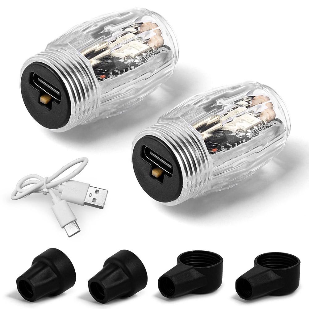 Akumulatorowa dioda LED USB do wentyli opon Wodoodporna konstrukcja Kolorowe miganie Czujnik wibracji do samochodów i motocykli