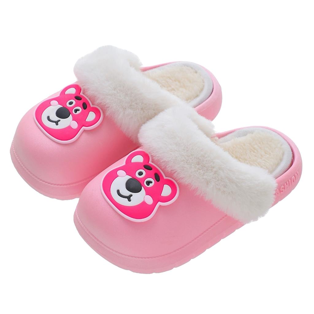 The Inner Liner Can Be Removed Children's Cotton Slippers Winter Indoor Girls Baby Non-Slip Thickened Warm Cute