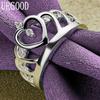 925 Sterling Silber herzförmige Krone AAA Zirkon Ring Mode Geschenk Party Schmuck