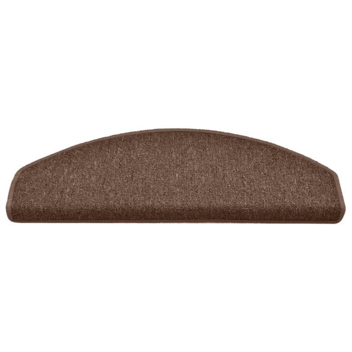 VidaXL Tapis d'escalier 15 pièces 65 x 24 x 4 cm Marron Demi-rond Grand 322367