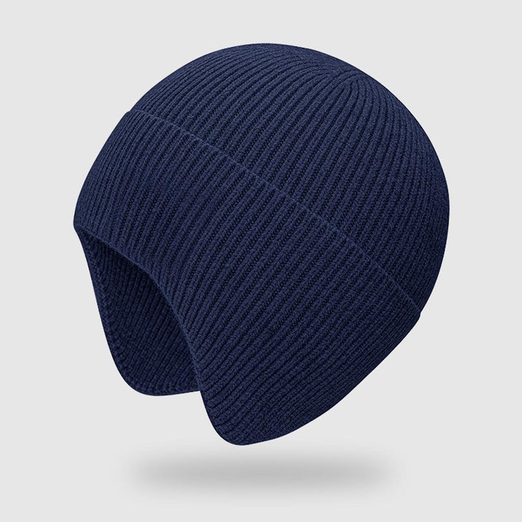 New Men Winter Hat Add Fleece Warm Earflap Cap Stylish Soft Beanie Hat For Male Outdoor Thicken Ski Sports Knitted Hat
