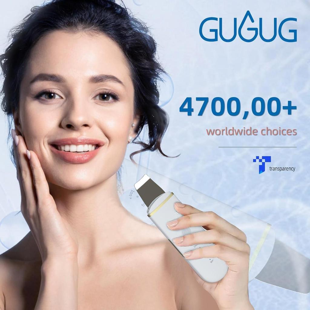 Skin Scrubber Face Spatula, Skin Spatula Pore Cleaner Blackhead Remover Tools for Facial Deep Cleansing-4 Modes, White