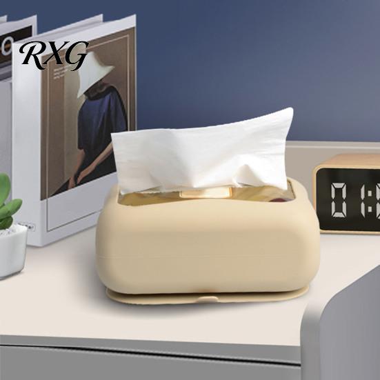 Platzsparende Taschentuchbox Saugbecher-Box, Wandmontierter Wasserdichter Silikonhalter, Moderner Robuster Spender Stil Einfarbiger Spender, für