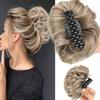 Updo Synthetic Wavy Hair Bun Hair Extensions Claw Clip On Donut Chignon  for Women Girls