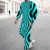 Men Black Base Monochrome Skull Vine Ornament Print Long Sleeve Sweatshirt Jogger Pants Two Piece Suit