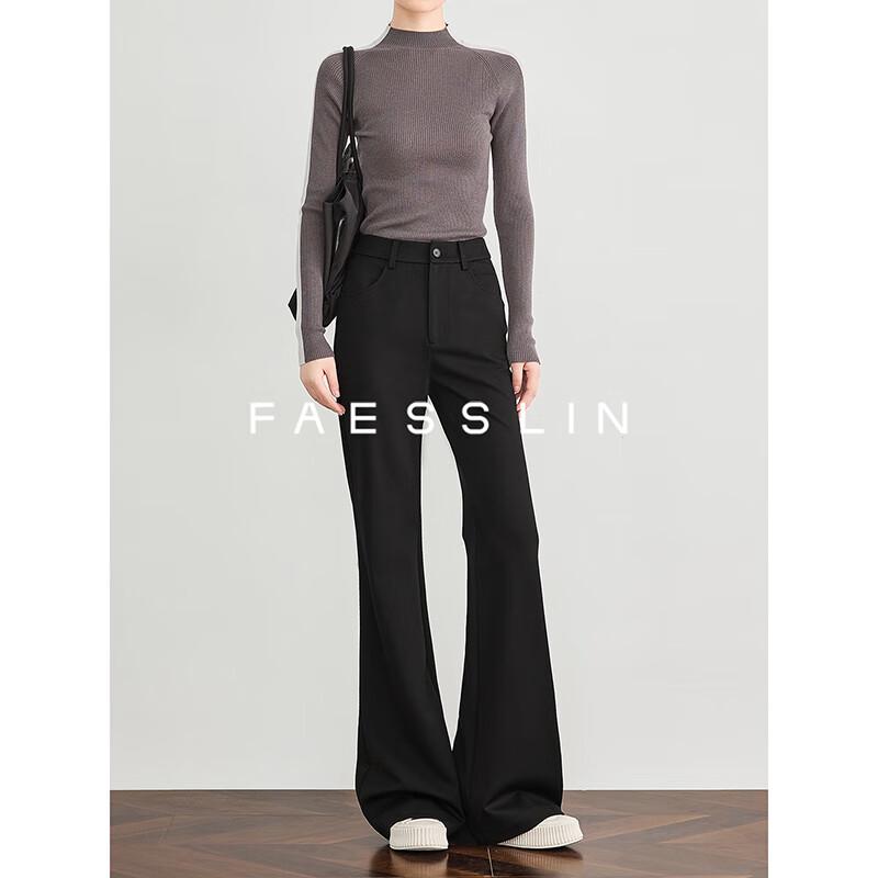 FAESSLIN Women's High-Waist Slim Fit Flare Pants