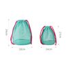 Bolsa de Almacenamiento de Malla de Nylon con Cordón Bolsa de Viaje Multiusos Para Productos Digitales Maquillaje Organizador de Cosméticos Exterior