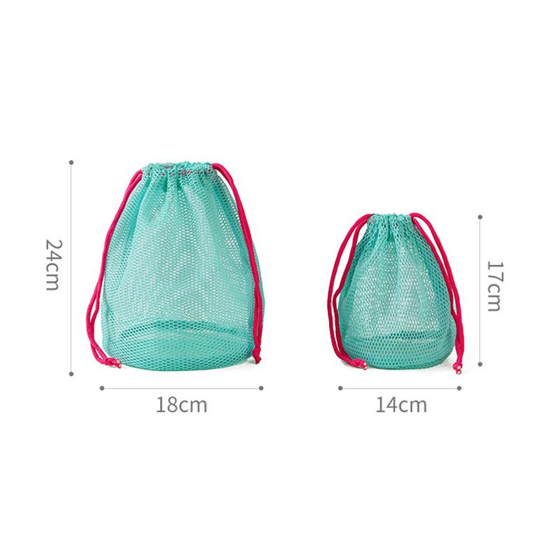 Bolsa de Almacenamiento de Malla de Nylon con Cordón Bolsa de Viaje Multiusos Para Productos Digitales Maquillaje Organizador de Cosméticos Exterior