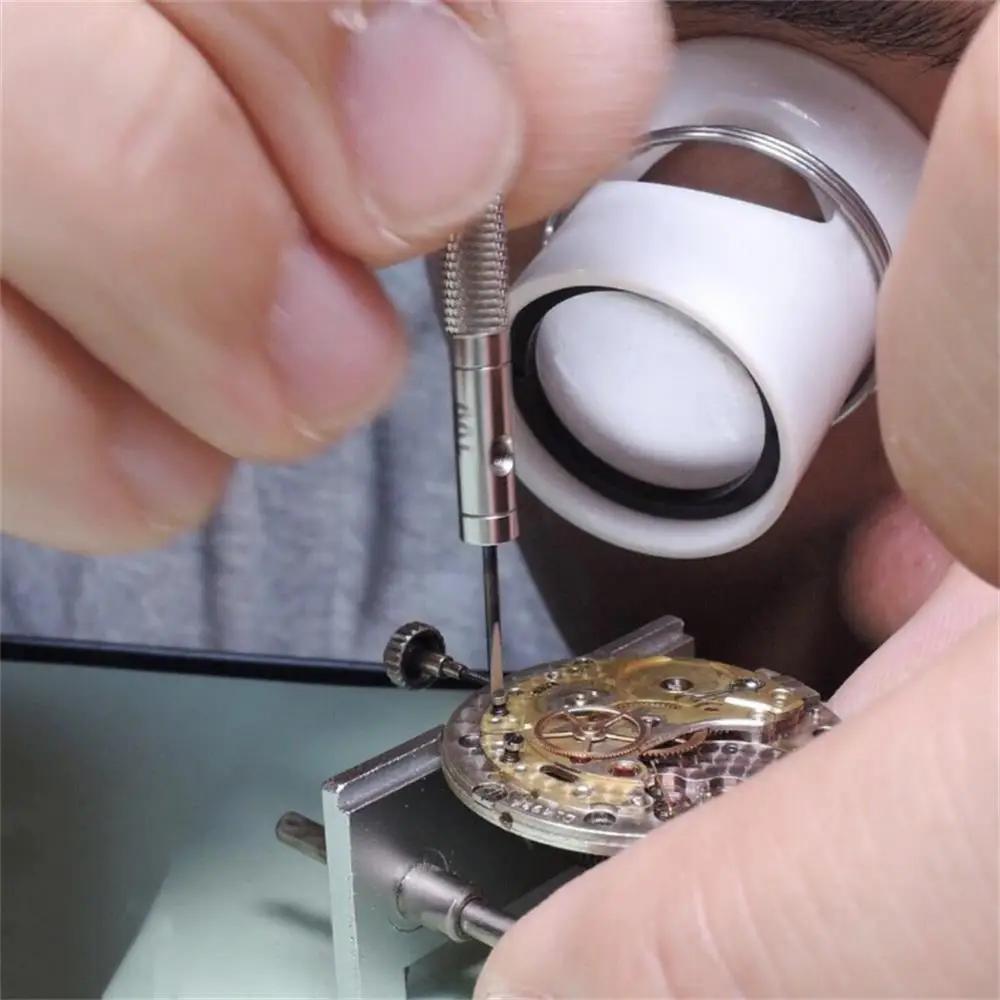 5 Stück/Set 0,8-1,6 mm Stahlschraubendreher für Uhrenreparatur Tragbare Uhrenwerkzeuge Bandentfernung mit Mini-Verbindungsstiften Uhrmacherwerkzeuge