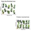 Self-Adhesive Plant Bonsai Wall Stickers Large Size Wall Mural Green Plants Wallpaper  Living Room