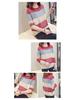 Women's Color Block Knitted Pullover: Spring & Autumn Loose Striped Long Sleeve Sweater with Hollow Thin Cardigan Design