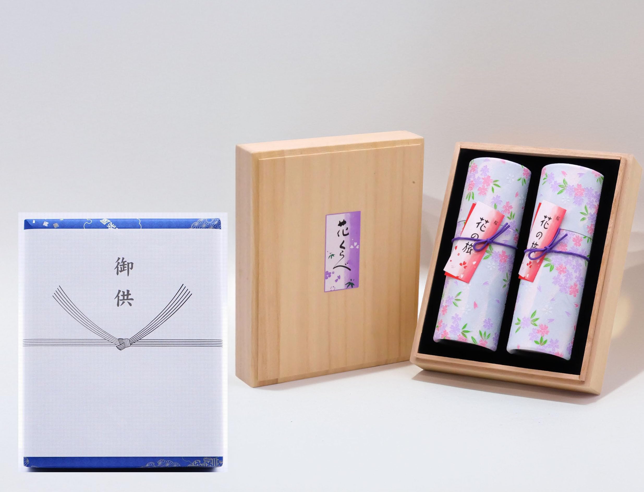 

Hanakurabe (Cherry Blossom Scent) Incense Set (2 Sticks) - Low Smoke, Includes Gift Wrapping and Noshi (Gift Wrapping) - Perfect for Obon, Mourning,
