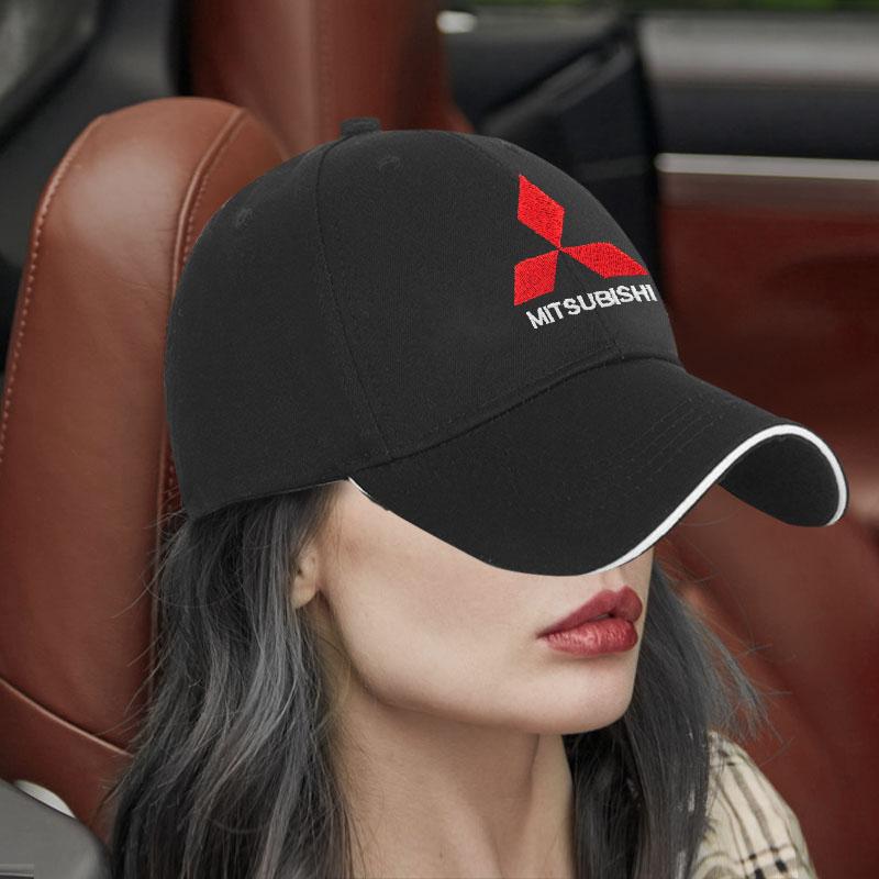 Bestickte Mitsubishi Baseballkappe für Damen und Herren, Outdoor-Sportkappe für Mitsubishi Ralliart Delica Eclipse V73 l200 Colt ASX EX