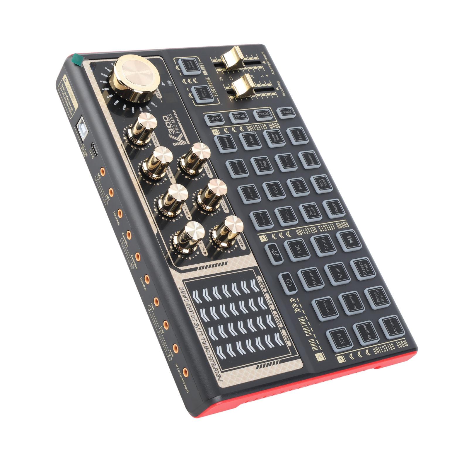 

Живая звуковая карта плата многофункциональный профессиональный портативный звуковой микшер голосовой чейнджер для живого выступления