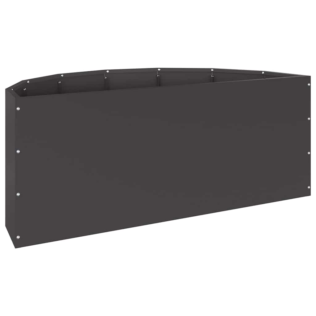 Planter Black 90 X 45 X 35 Cm Steel