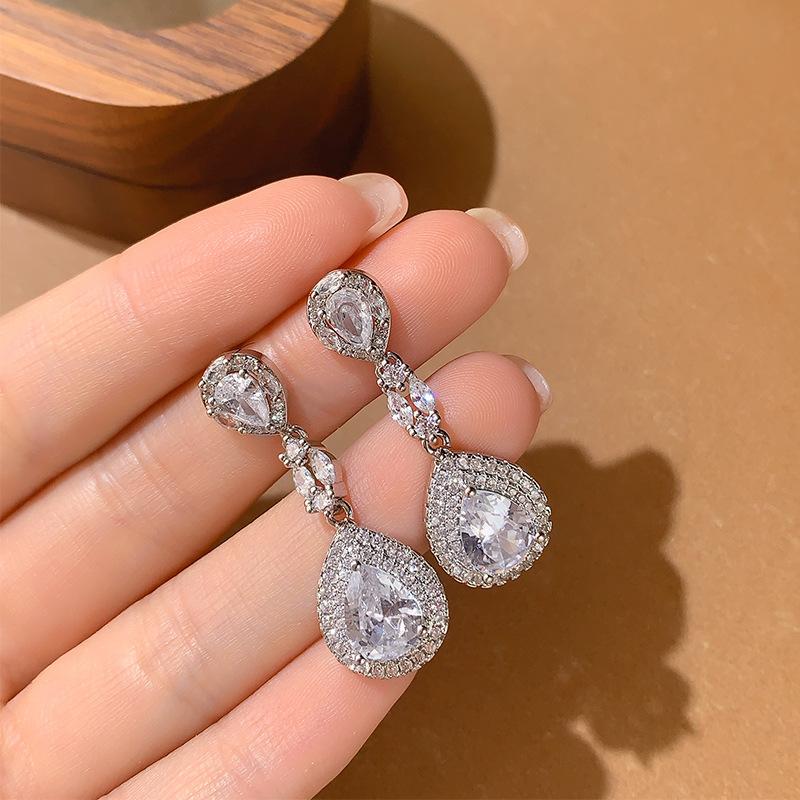 

Барочные Ретро Уникальные Серьги-подвески с кисточками и полным бриллиантом для женщин Серебряные Роскошные Нежные Циркониевые Длинные Серьги Подарок для вечеринки