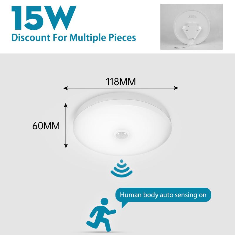 LED Ceiling Lamp Stairs Sensor Aisle Smart Corridor Chandelier Lustre Automatic Luminesce Room House LED Induction Light Ceiling