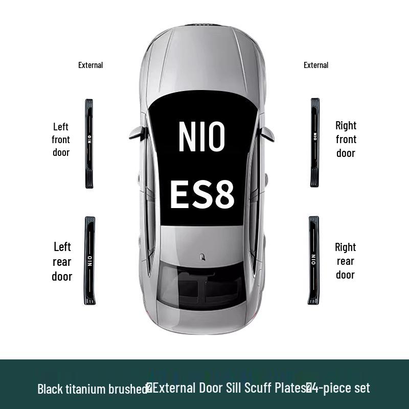 Stainless Steel Scuff Plates for 26 NIO ES8 Models - Interior Upgrade Accessories