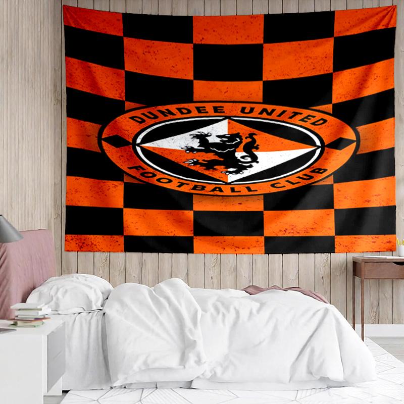 Dundee United Crest Printed Printed Tapestry, for Bedroom,Livingroom, dormitory, Large Wall Decor, Fabric Decor Fan Birthday Gifts