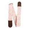 Retro Pink Peony Folk Guitar Strap - 5cm Wide & Comfortable