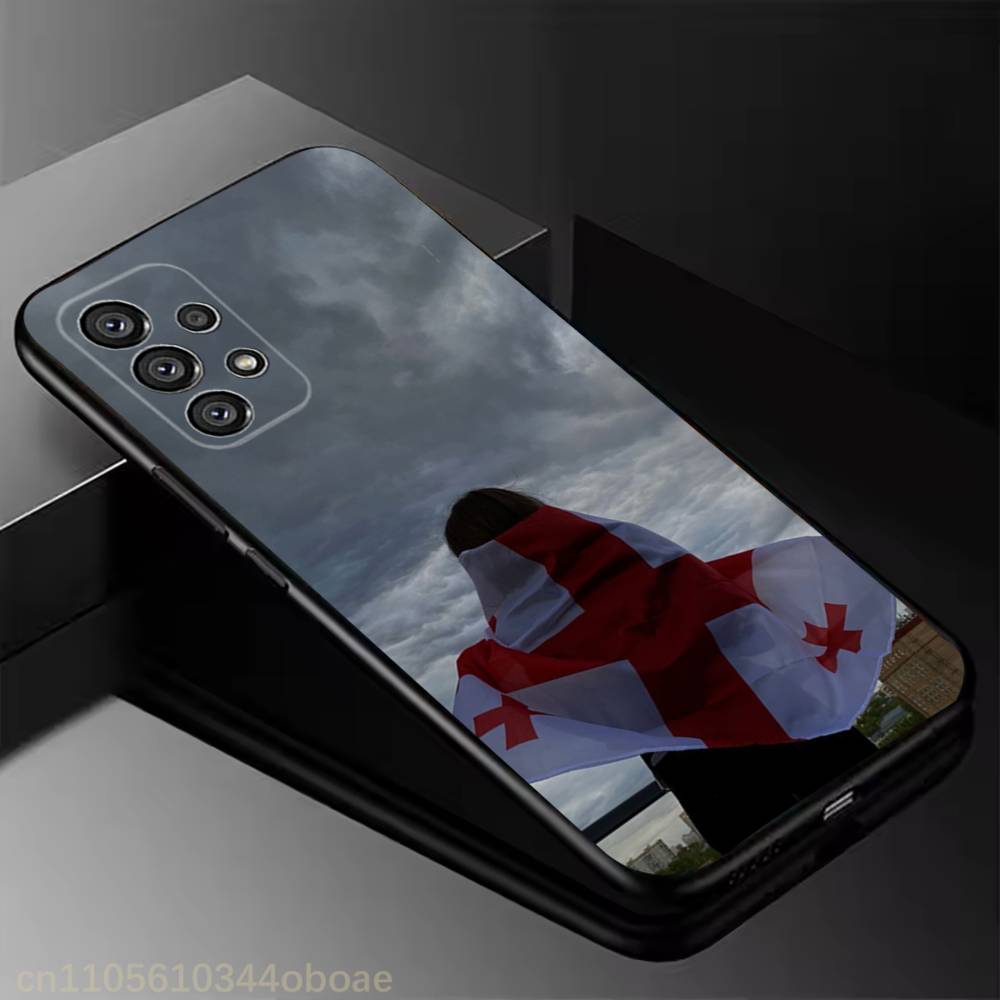 Georgien Fahne Handyhülle für Samsung Galaxy A20,21s,22,31,32,52,71,80,A91,5G Buntes Cover Smartphone Hübsch