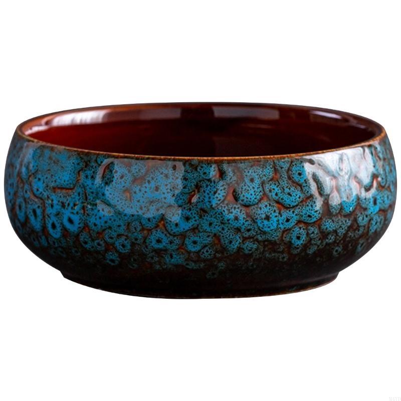 Decorative Ceramic Pot Bowl for Narcissus and Green Radish Modern Indoor Spaces M4YD