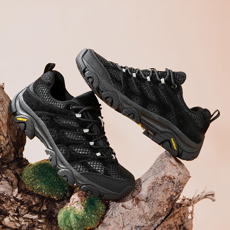Fashion Breathable Casual Shoes Comfortable Mens Leather Walking Shoes Classic Outdoor Sneakers Lace Up Hiking Sports Footwear Trainers