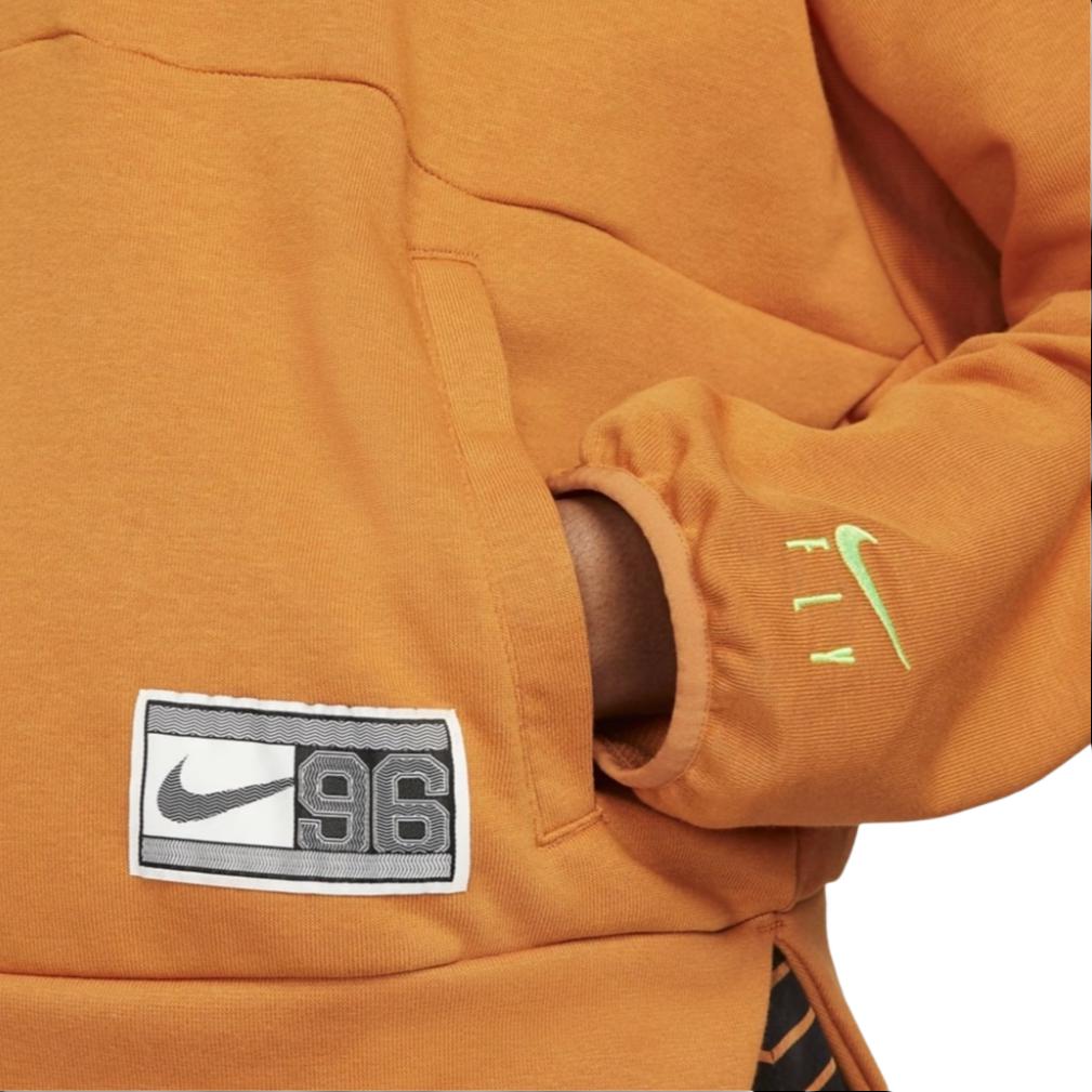 Nike Back Number Printed Stand Collar Long Sleeve Hoodie Women hoodies King-Orange DX0562-815