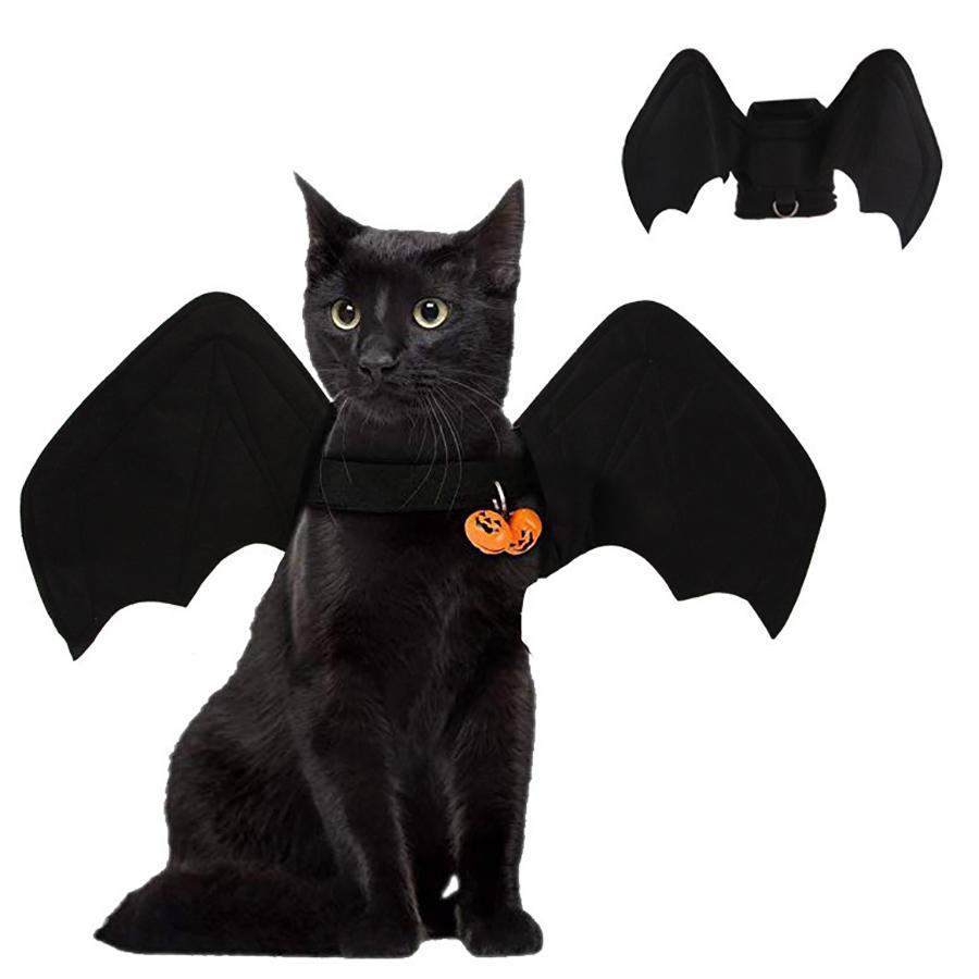 Cat Clothing Halloween Dog Clothing Pet Clothing Bat Wings Bell Style