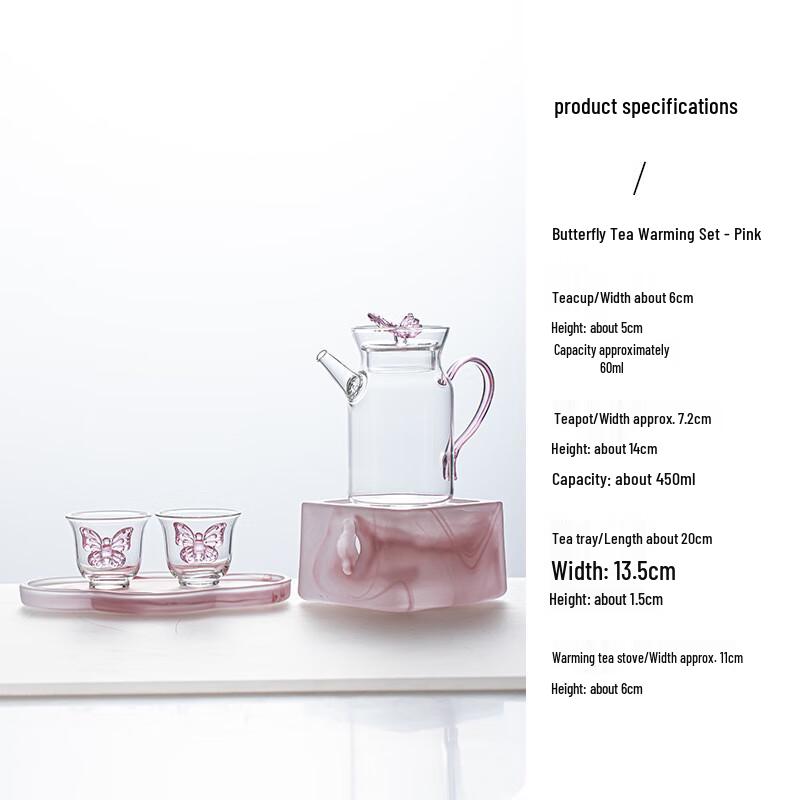 Shangqi Crystal Glass Candle Tea Warmer Set