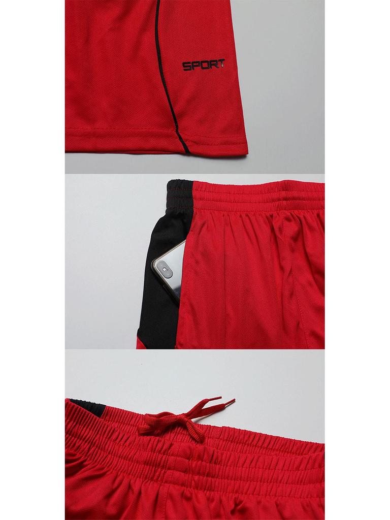 Men's Summer Sports Casual Set: Short-Sleeve V-Neck, Plus Size, Slim Fit, Korean Style