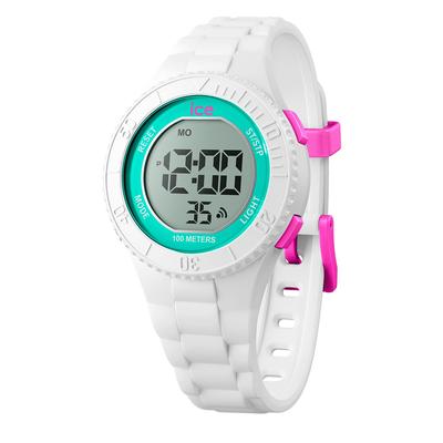 Authorized Distributor Ice Watch Digital Ladies 021270 Ice Digit White Turquoise Small [Ice Watch]