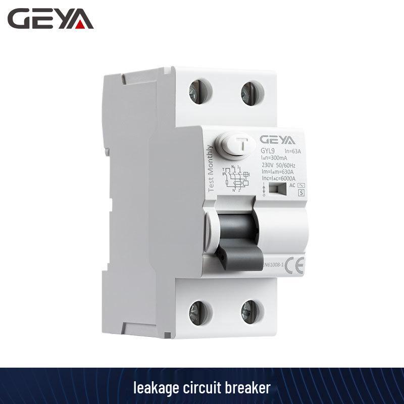 GEYA GYL9 Residual Current Circuit Breaker, Type A, 25A/40A/63A Switch, AC-S Type, 2P/4P