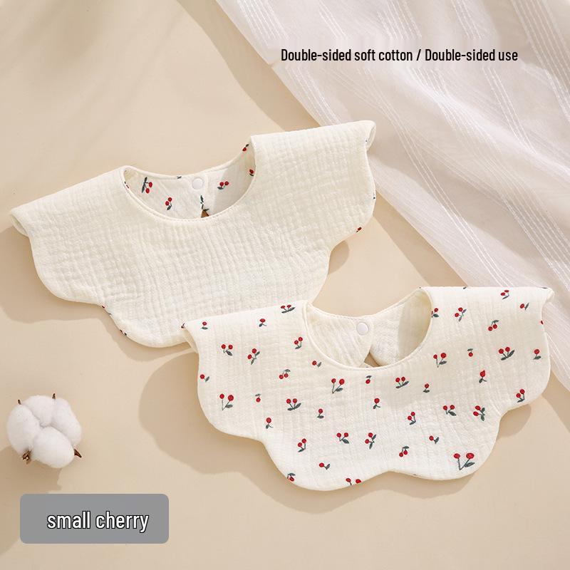Bavoir pour bébé double face rotatif à 360°, Gaze de coton, Toutes saisons, Absorbant, Qualité Classe A