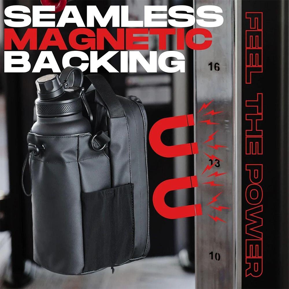 Magnetic Gym Bottle Bag Adjustable Crossbody Sports Bag Water Bottle Sling Bag Gym