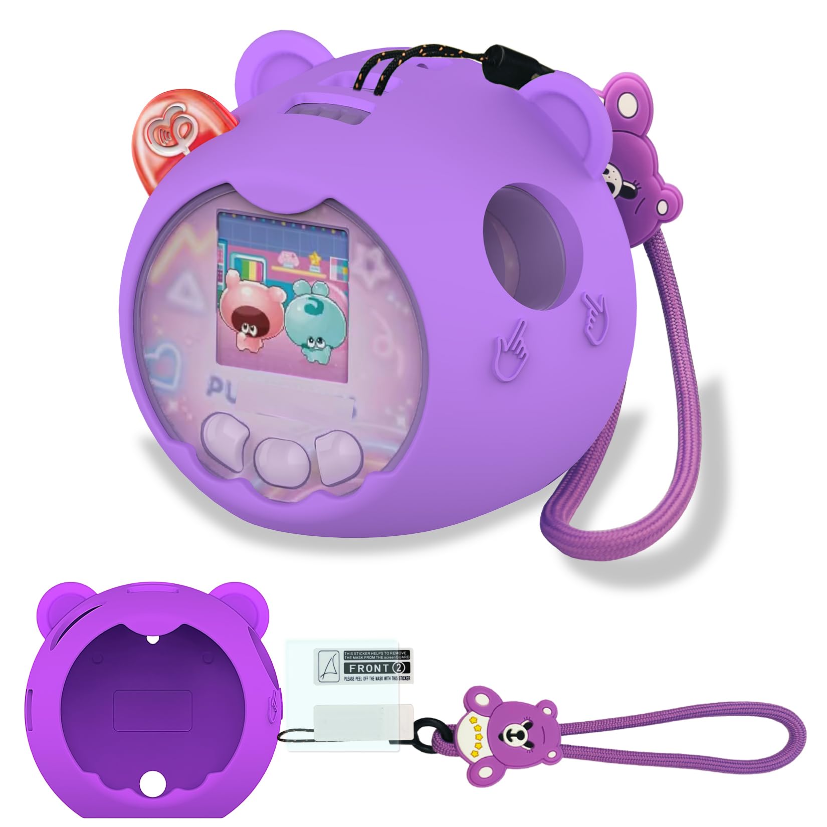 

BCWXION Silica Gel Protective Cover for TAKARA TOMY Puniruns Waterproof Dustproof Lightweight Shockproof Odorless Durable Soft (Purple) фіолетовий