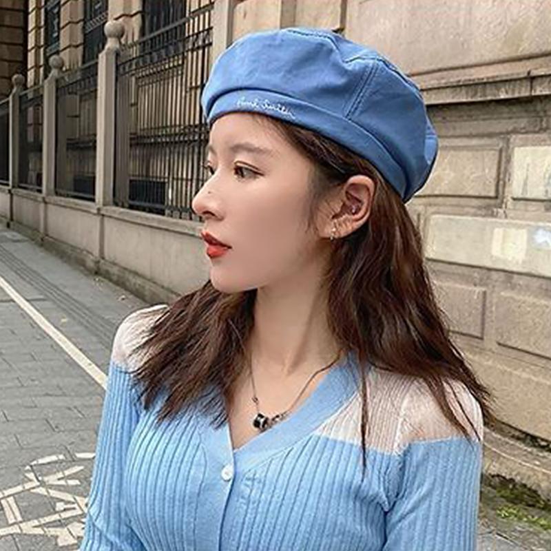 Umělecký klobouk, prodyšný umělecký a retro baret, ženský japonský osmiboký klobouk