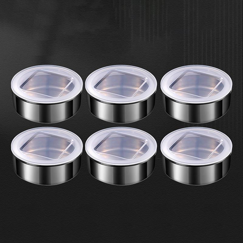 1/3/4/6Pcs Stainless Steel Magnetic Seasoning Containers Wall Mounted Silver Magnetic Spice Jars With Stickers Visible