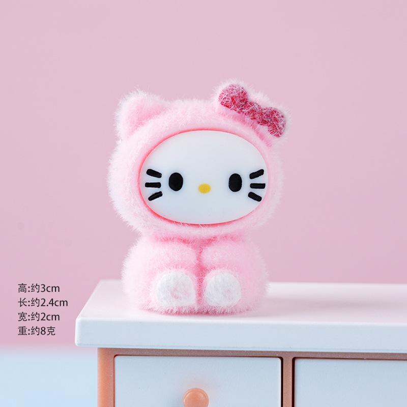 6/24PCS New product plush cartoon super cute DIY resin office home desktop decoration cultural and creative doll gift