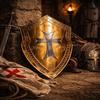 Handmade Crusader Cross Heater Shield Medieval Knight Templar Style Steel Shield Home Décor Metal Wall Art