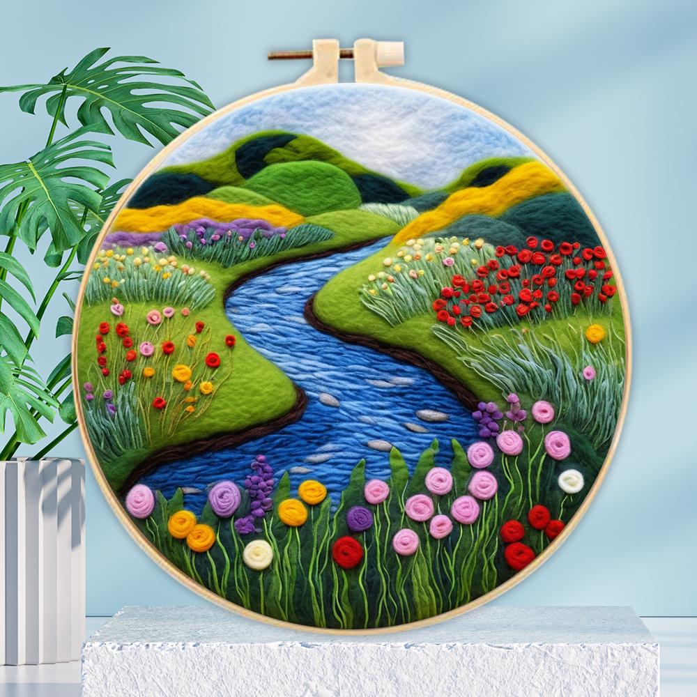 CHENISTORY Tree Of Life Needle Felting Kit Wool Felting Handmade Natural Scenery Felt Needle Set Accessories Wool Paintings Gift