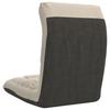 Floor Chair Foldable Cream Fabric