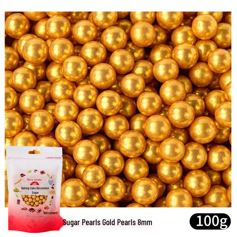 Quick Cake Decor: Gold Sugar Pearls & Lustre Dust with Birthday Theme Insert Cards