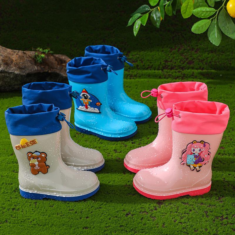Kinder-Regenstiefel für Mädchen, Gummi-Schuhe für Kleinkind-Mädchen, Rutschfeste Regenstiefel für Jungen, Schüler und Kleinkinder, Wasserdichte Wasserschuhe