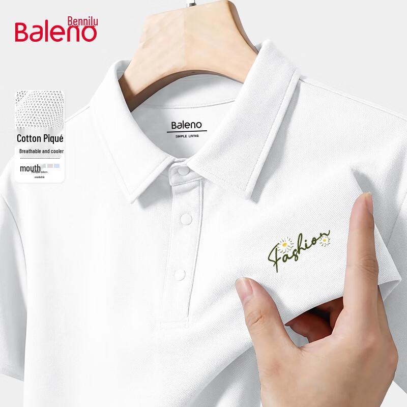 Baleno Men's Cotton Pique Graphic Polo Shirt