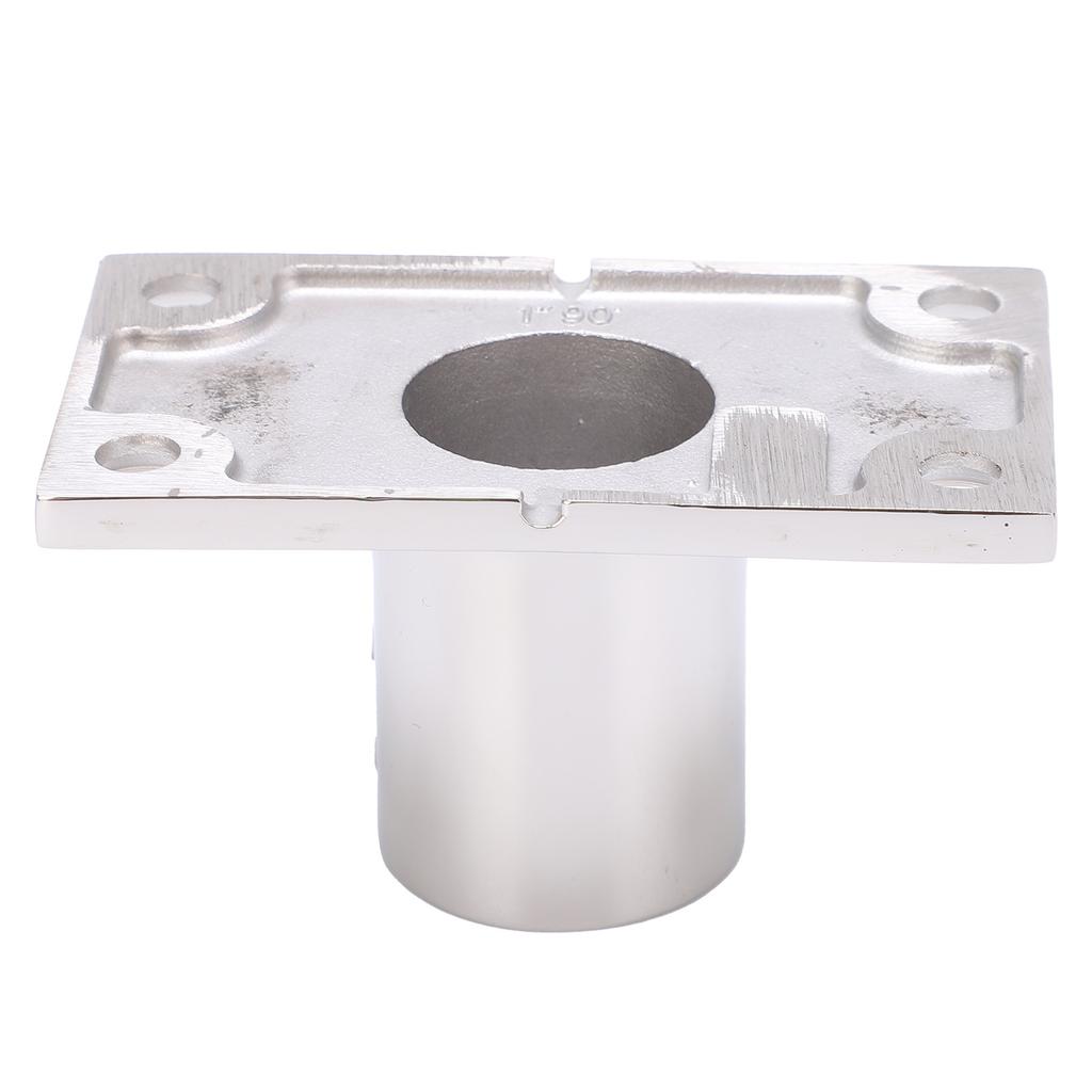 Stanchion Base Stainless Steel 90 Degree Rectangular AntiCorrosion Polishing Hnadrail Fitting for Boat Yacht(22mm )